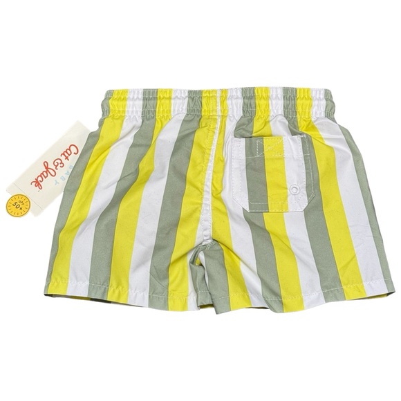 0-3M + 3-6M - Cat & Jack - Baby Striped Swim Shorts Trunks UPF 50+ NEW - Picture 2 of 5